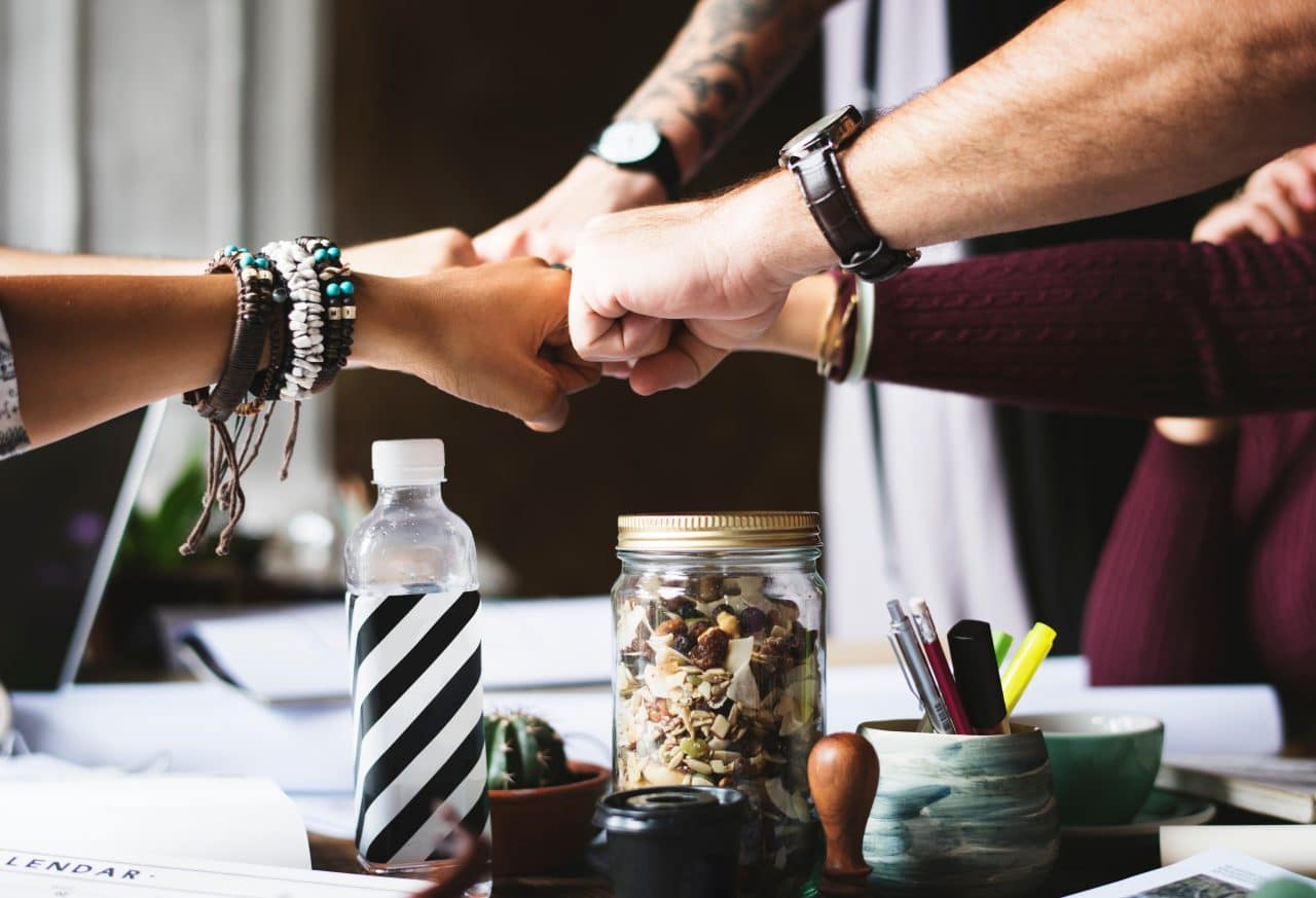 Business winning teamwork
